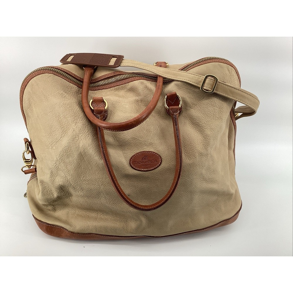 Tangaroa Terrida LUXURY LEATHER Travel Tote Bag Large Made In ITALY